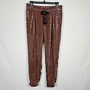 Ann Taylor Loft Crushed Velvet Jogger Pants  XS Pull On‎ Stretch Cozy Comfy Fall